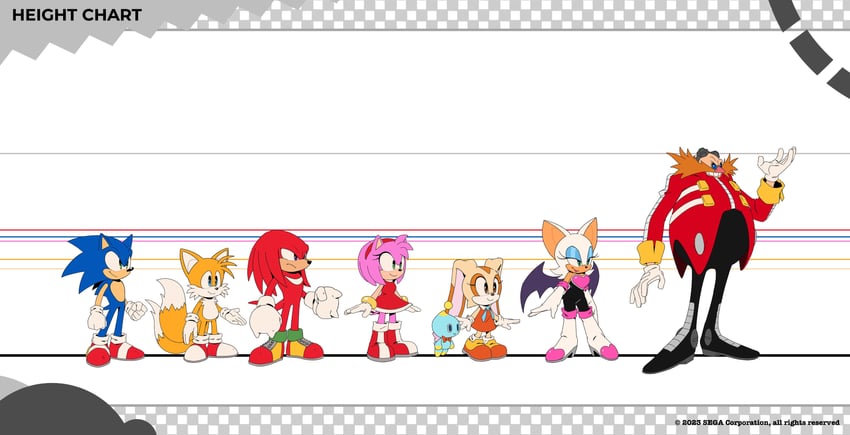 sonic the hedgehog, amy rose, rouge the bat, tails, knuckles the echidna, and 4 more (sonic and 2 more) drawn by tyson_hesse