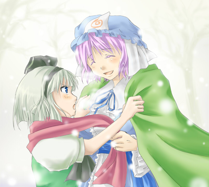konpaku youmu and saigyouji yuyuko (touhou) drawn by toryuube