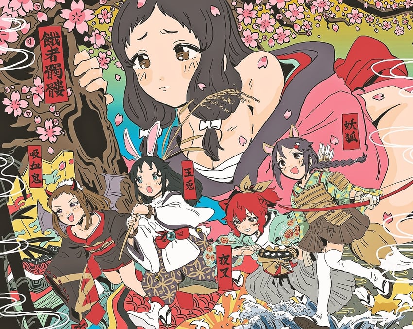 koseki reina, murakami tomoe, nanjo hikaru, miyoshi sana, and ohnuma kurumi (idolmaster and 1 more) drawn by inichigaichi