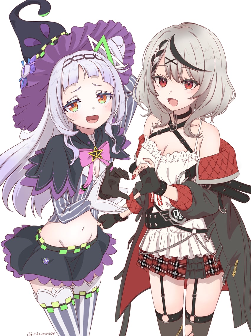 sakamata chloe and murasaki shion (hololive) drawn by kiuda_shinjou