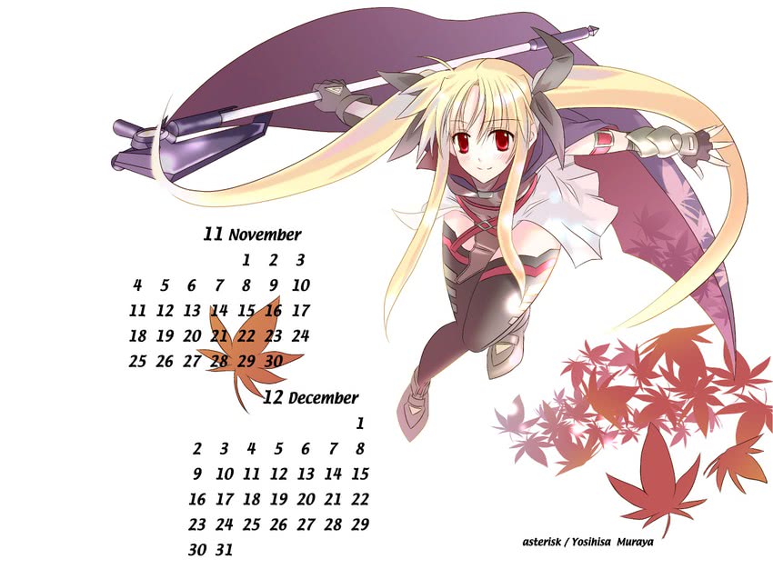 fate testarossa and bardiche (lyrical nanoha and 2 more) drawn by muraya_yoshihisa