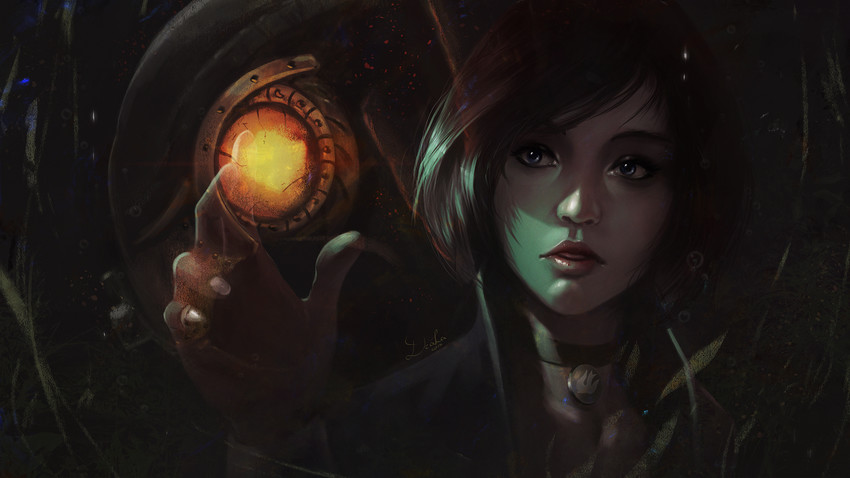 elizabeth and songbird (bioshock) drawn by raivis_draka