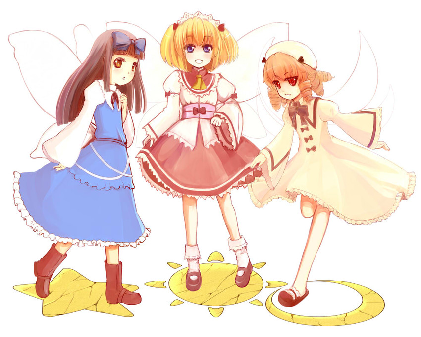 star sapphire, luna child, and sunny milk (touhou) drawn by matsumoto_ryou