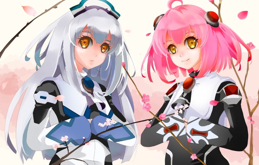 momo mizrahi and kirschwasser (xenosaga and 1 more) drawn by moguna