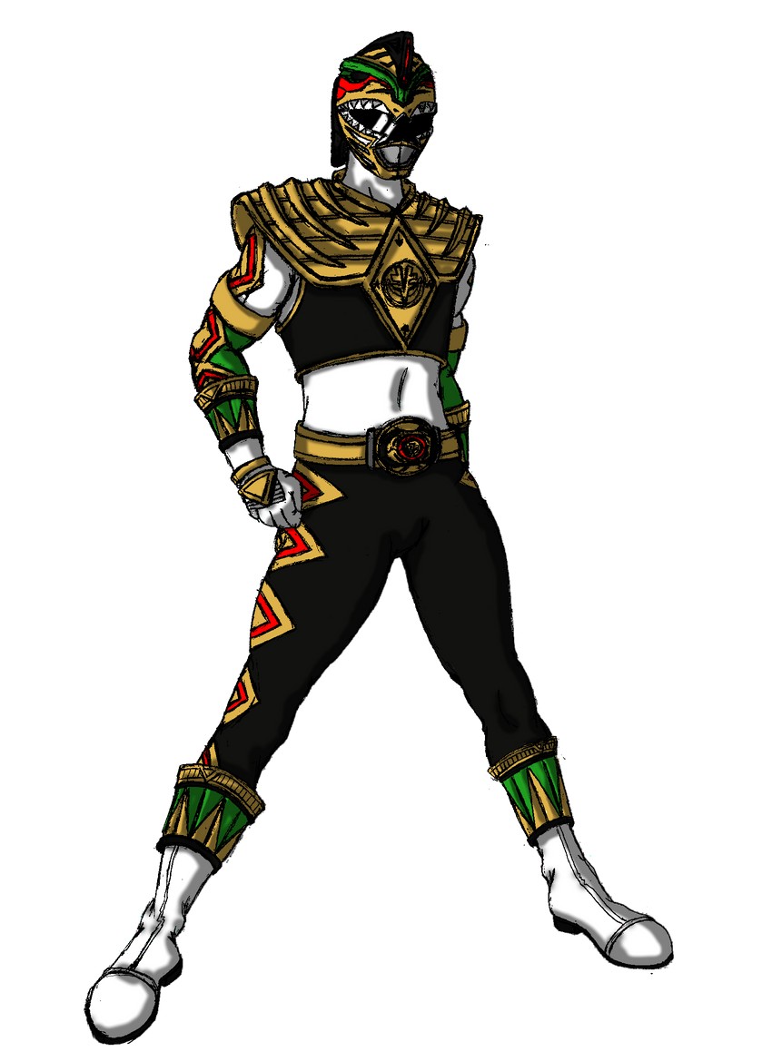 dragon ranger, mighty morphin green ranger, kiba ranger, mighty morphin white ranger, oh red, and 4 more (super sentai and 8 more) drawn by superordinary