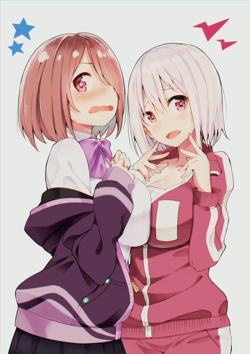 shinjou akane, hoshino miyako, and ueda reina (gridman universe and 2 more) drawn by sasanon_(sasapoliton)