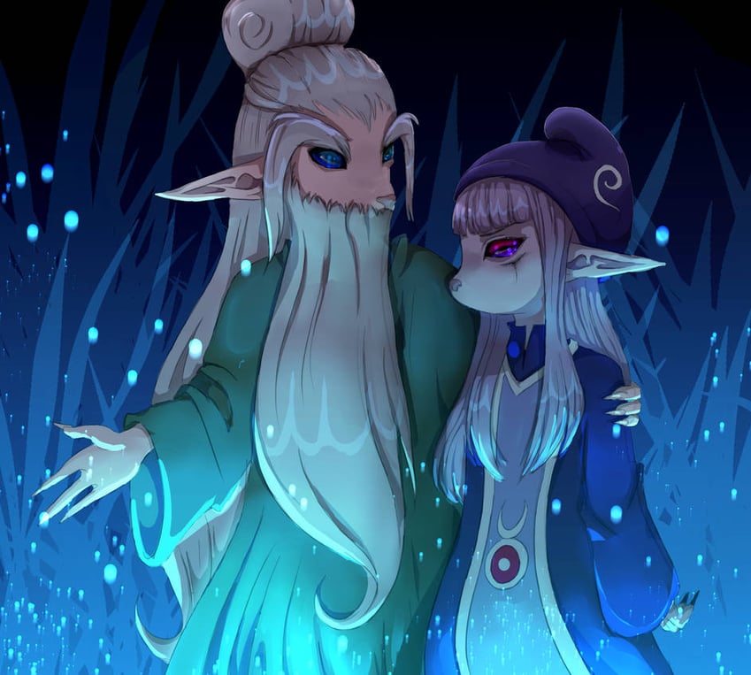 ezlo, vaati, and minish (the legend of zelda and 1 more) drawn by lavleyart