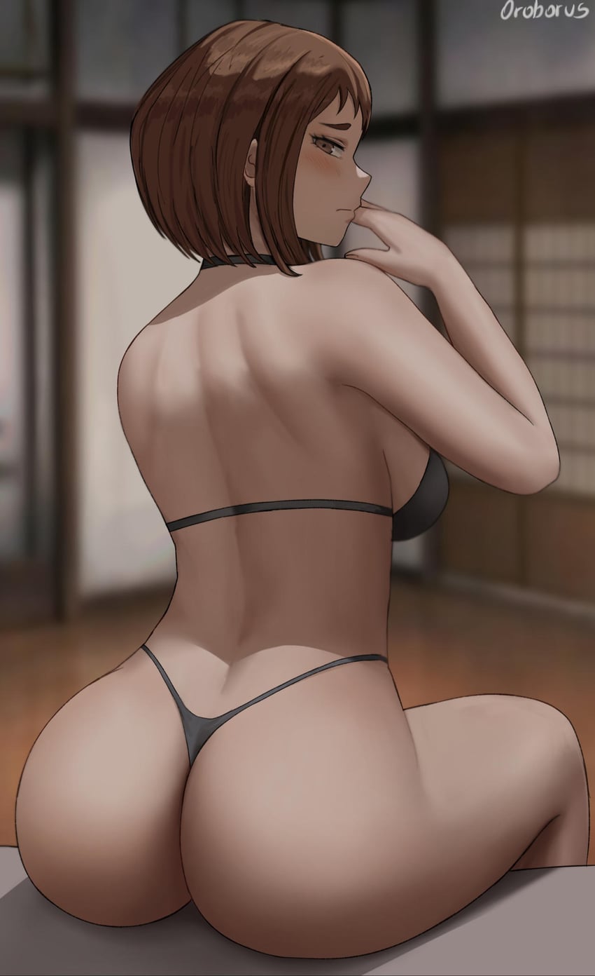 uraraka ochaco (boku no hero academia) drawn by oroborus