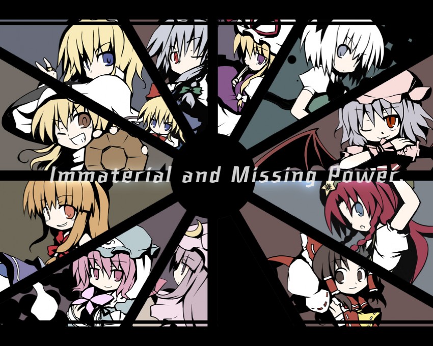hakurei reimu, kirisame marisa, remilia scarlet, izayoi sakuya, konpaku youmu, and 7 more (touhou and 1 more) drawn by dorua_(dollar)