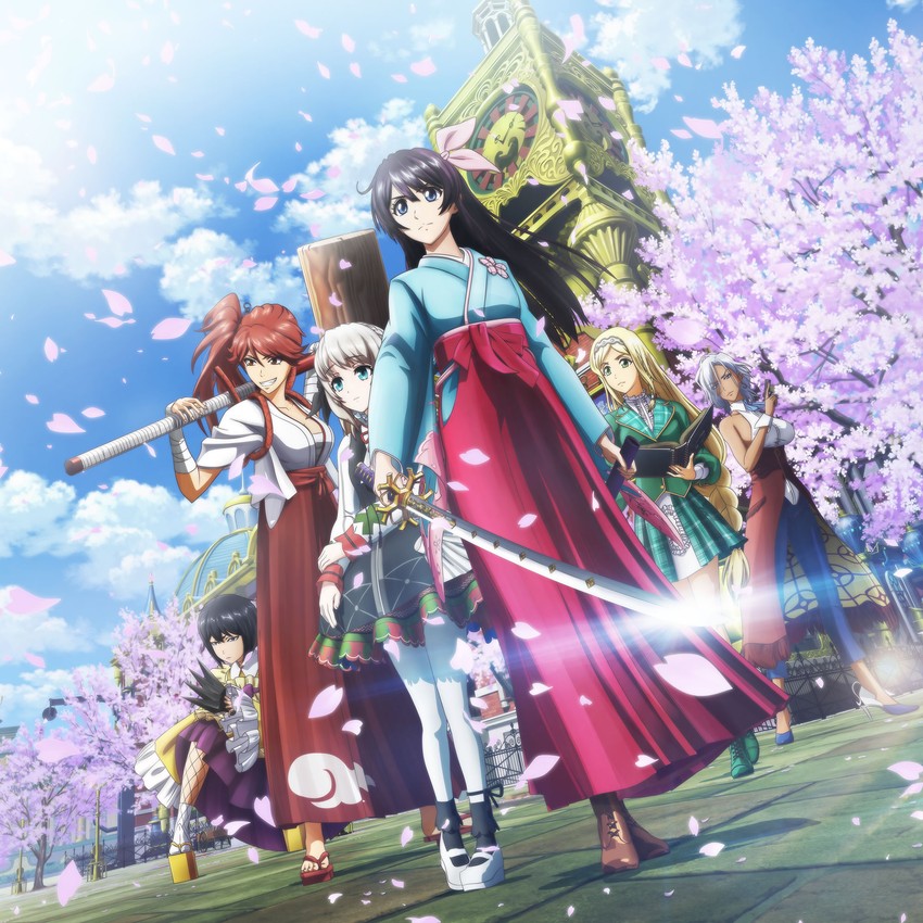 amamiya sakura, shinonome hatsuho, clarissa snowflake, mochizuki azami, anastasia palma, and 1 more (sakura taisen and 1 more) drawn by kubo_tite