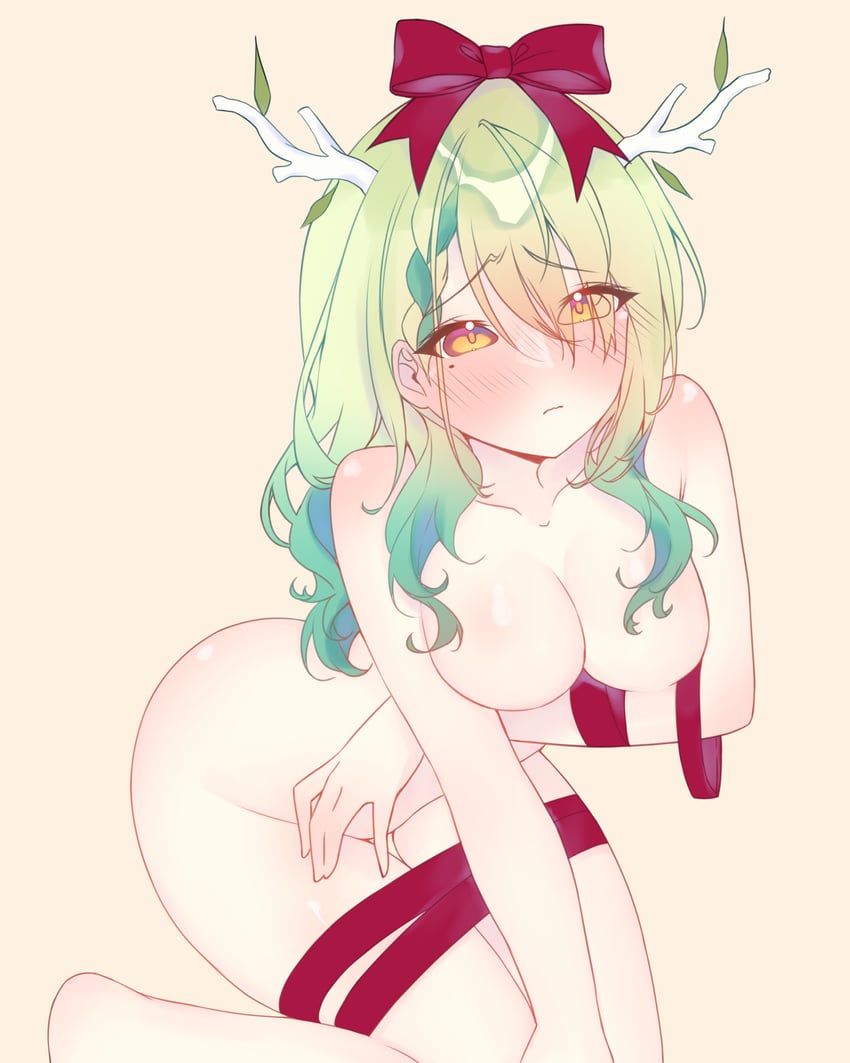 ceres fauna (hololive and 1 more) drawn by hoshiiii_art