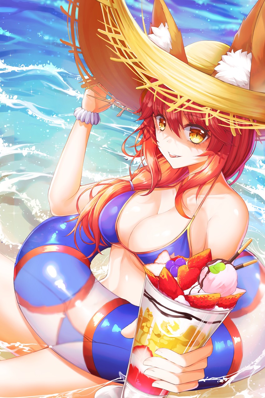 tamamo and tamamo no mae (fate and 1 more) drawn by hyangu