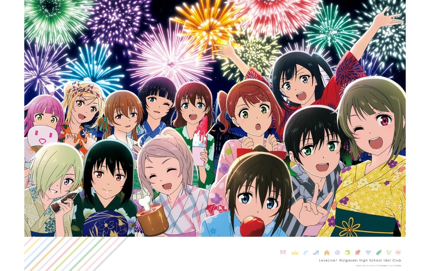 yuki setsuna, uehara ayumu, takasaki yu, osaka shizuku, tennoji rina, and 8 more (love live! and 1 more) drawn by yokota_takumi