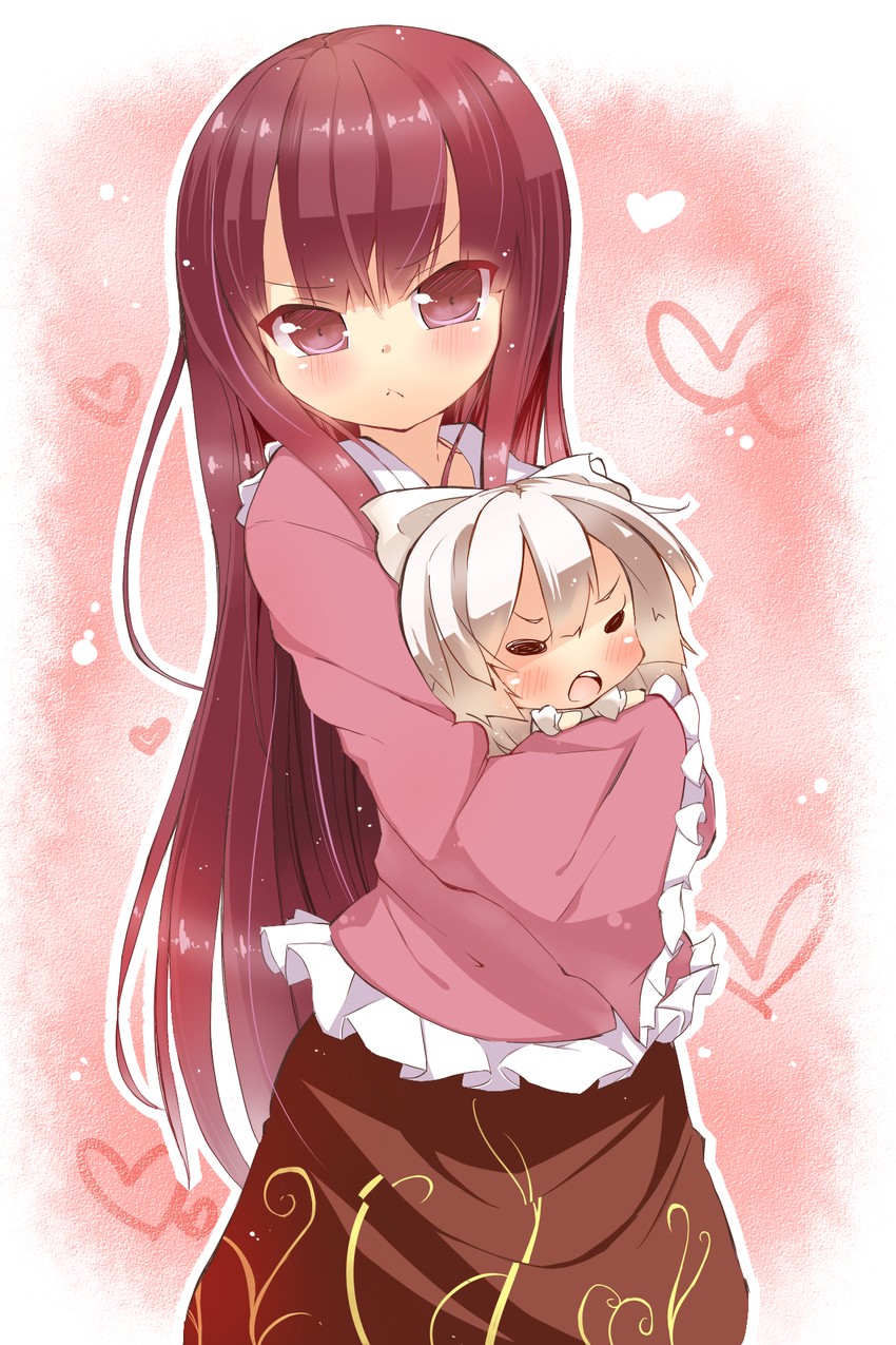 fujiwara no mokou and houraisan kaguya (touhou) drawn by kurean