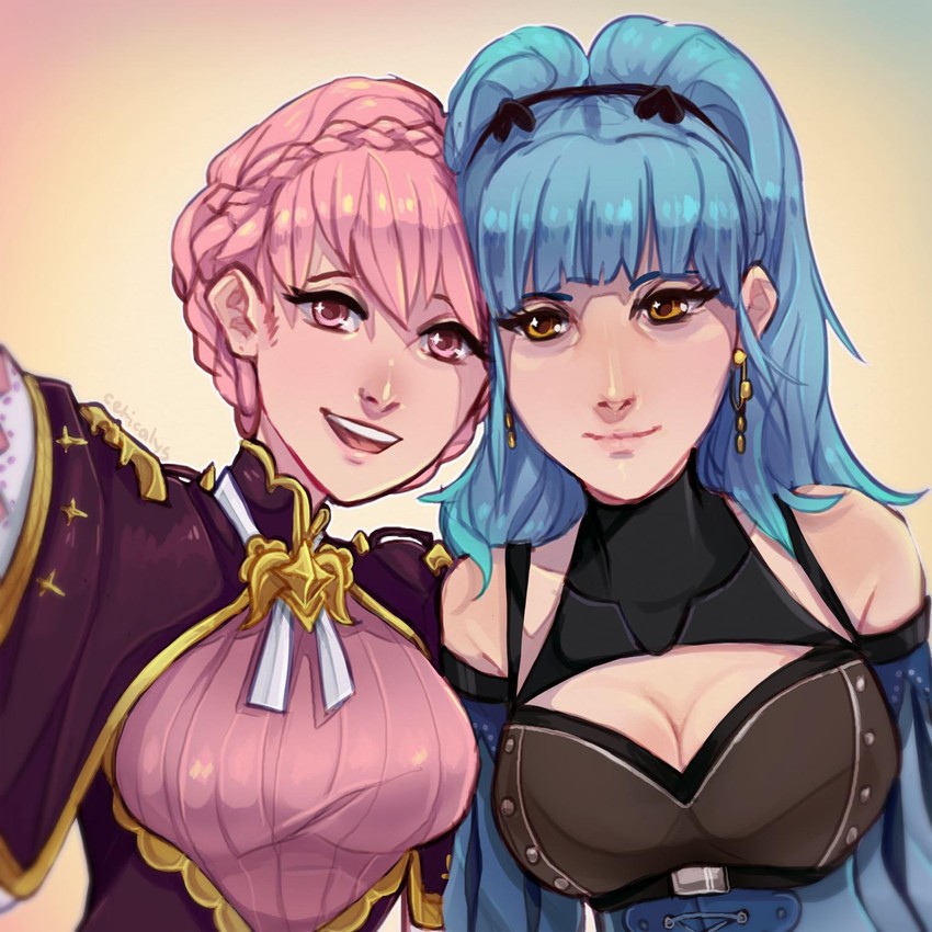 hilda valentine goneril and marianne von edmund (fire emblem and 1 more) drawn by smallnoot