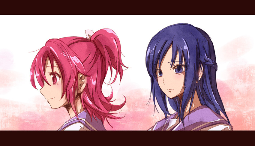 hishikawa rikka and aida mana (precure and 1 more) drawn by ploki