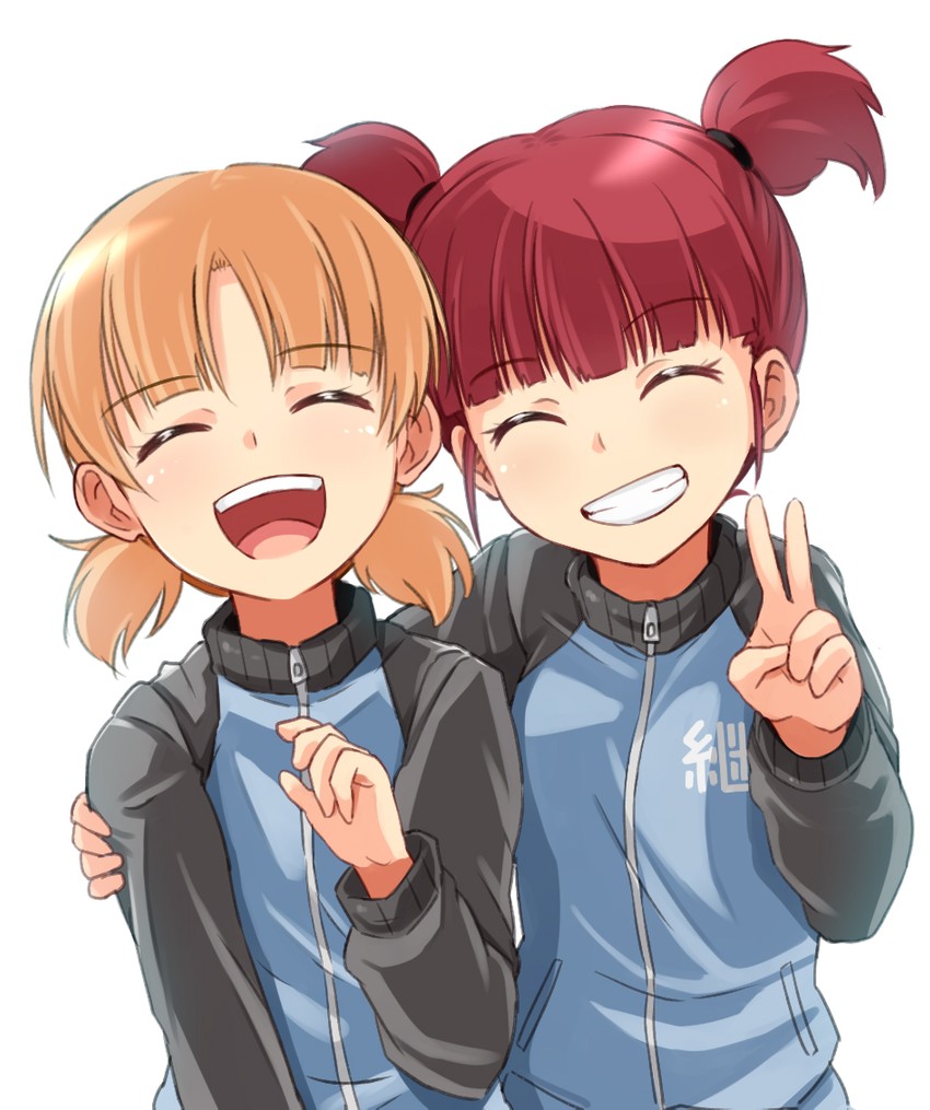 aki and mikko (girls und panzer) drawn by kitayama_miuki
