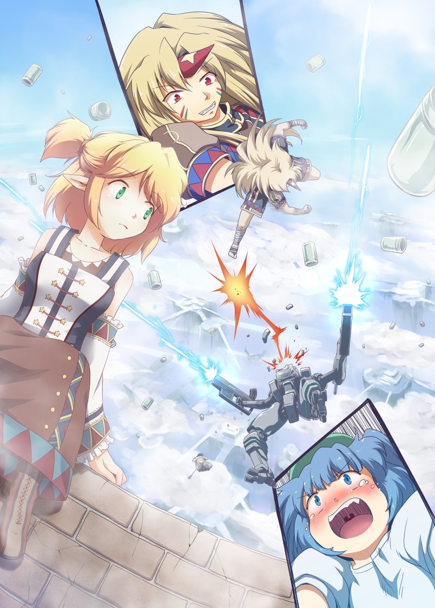 kirisame marisa, kawashiro nitori, mizuhashi parsee, and hoshiguma yuugi (touhou) drawn by futatsuki_hisame