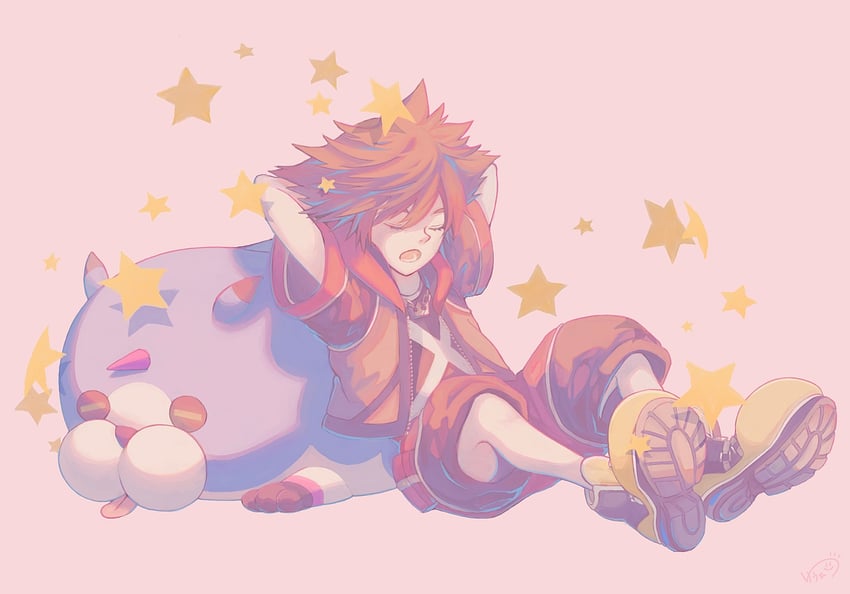 sora and wondernyan (kingdom hearts and 1 more) drawn by twilight_yuuhi