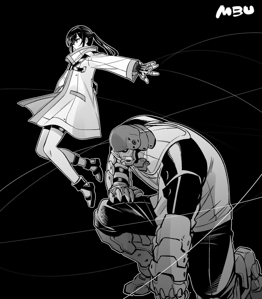 nikutsuki and otsugetsu (mechanical buddy universe) drawn by kato_takuji