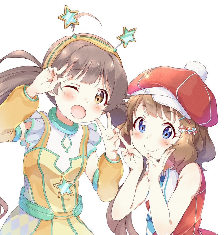 suou momoko and hakozaki serika (idolmaster and 2 more) drawn by toma_(shinozaki)