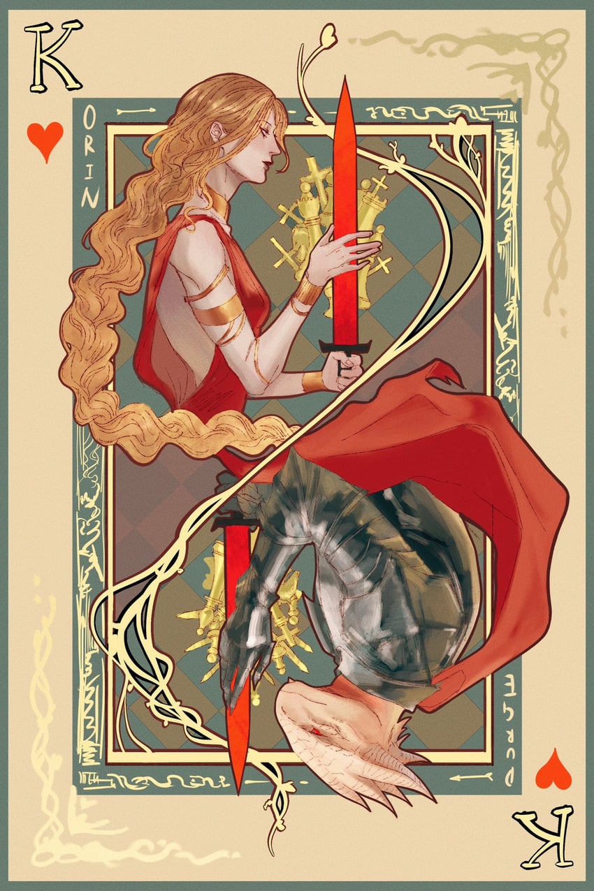 orin the red and the dark urge (dungeons & dragons and 2 more) drawn by skyorange