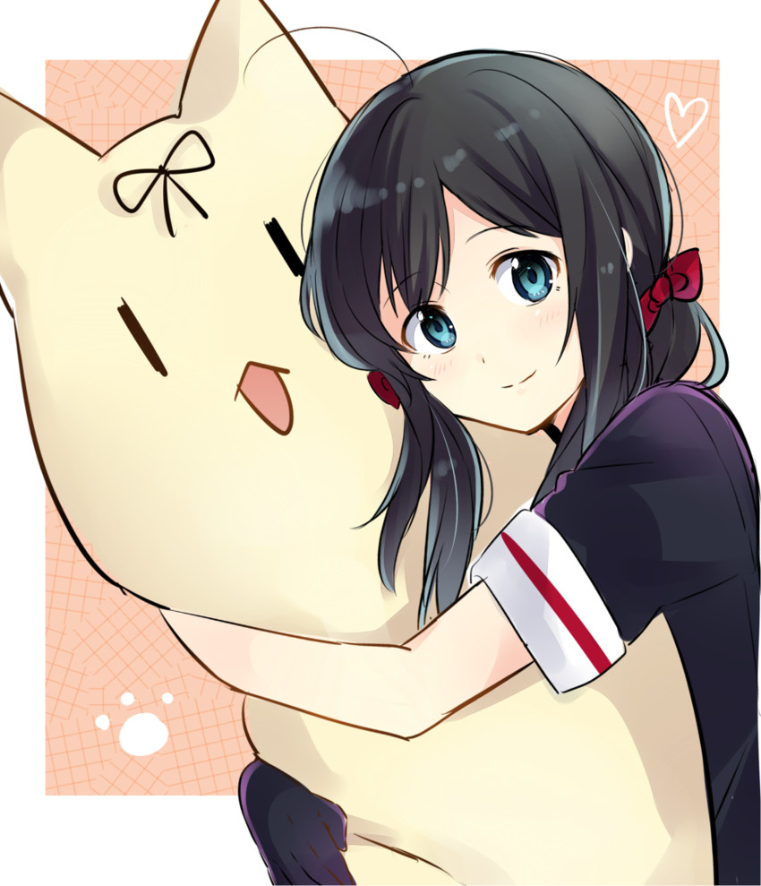 shigure and the yuudachi-like creature (kantai collection) drawn by yukichi_(eikichi)