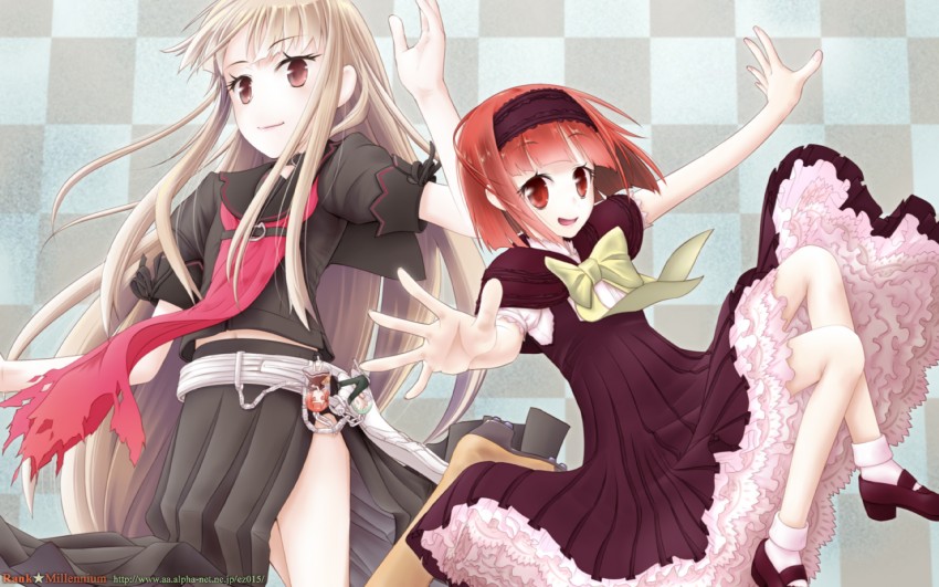 ookami ryouko and akai ringo (ookami-san) drawn by paco_2