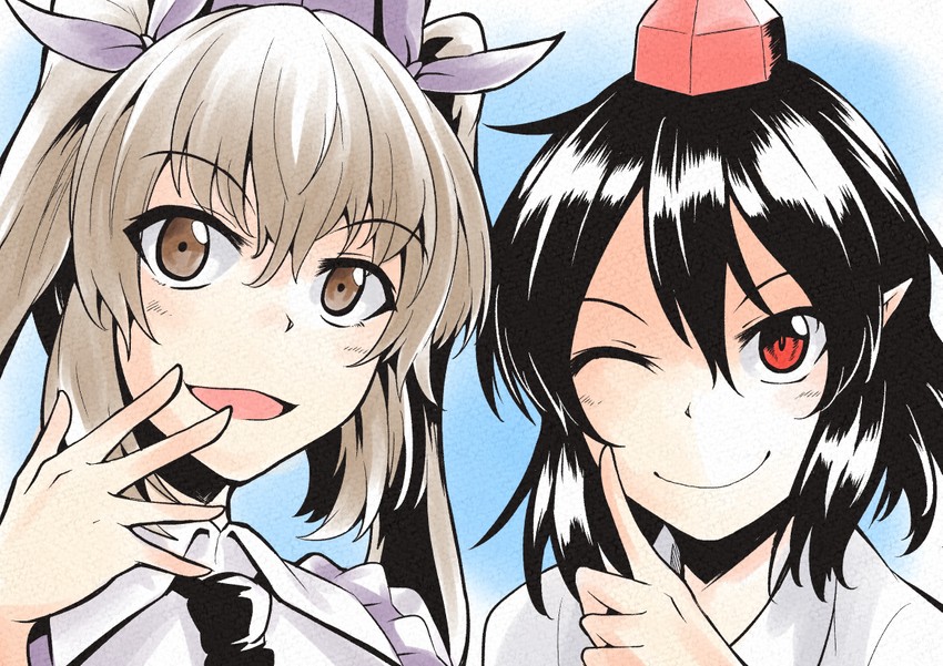 shameimaru aya and himekaidou hatate (touhou) drawn by ashiroku_(miracle_hinacle)