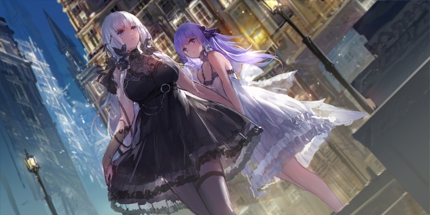 unicorn and illustrious (azur lane) drawn by swd3e2