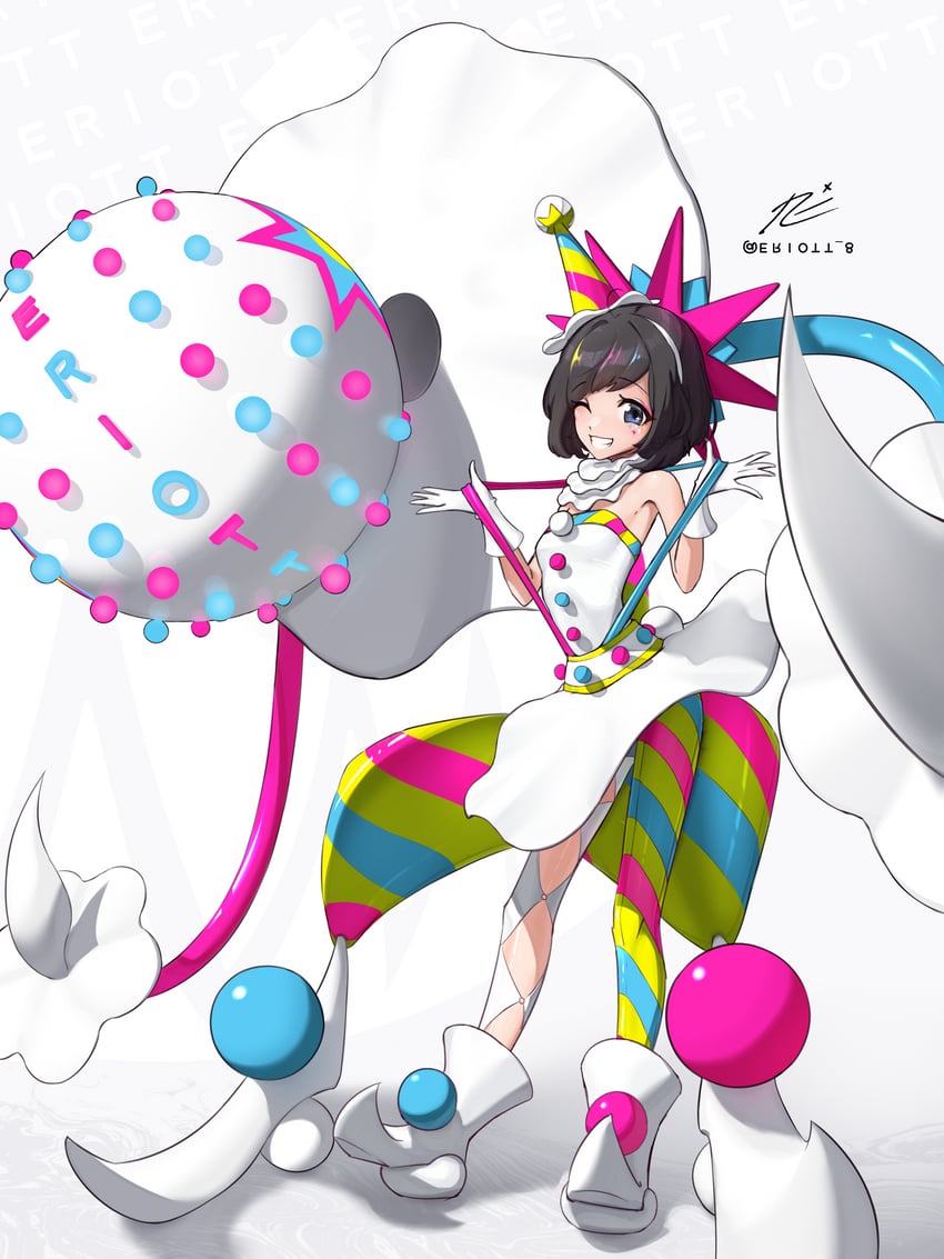 selene and blacephalon (pokemon and 1 more) drawn by eriott