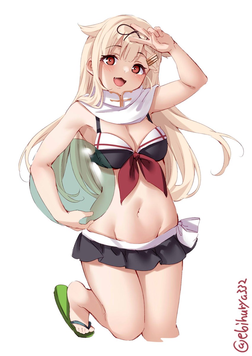 yuudachi and yuudachi kai ni (kantai collection) drawn by ebifurya