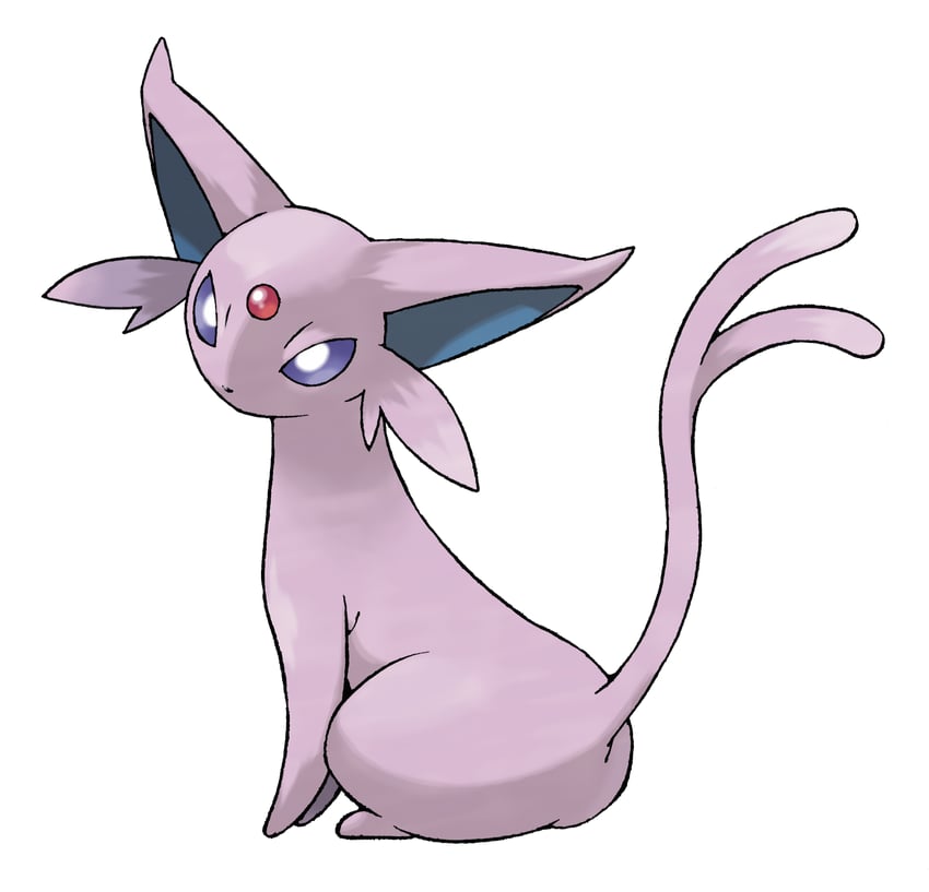 espeon (pokemon and 1 more) drawn by sugimori_ken