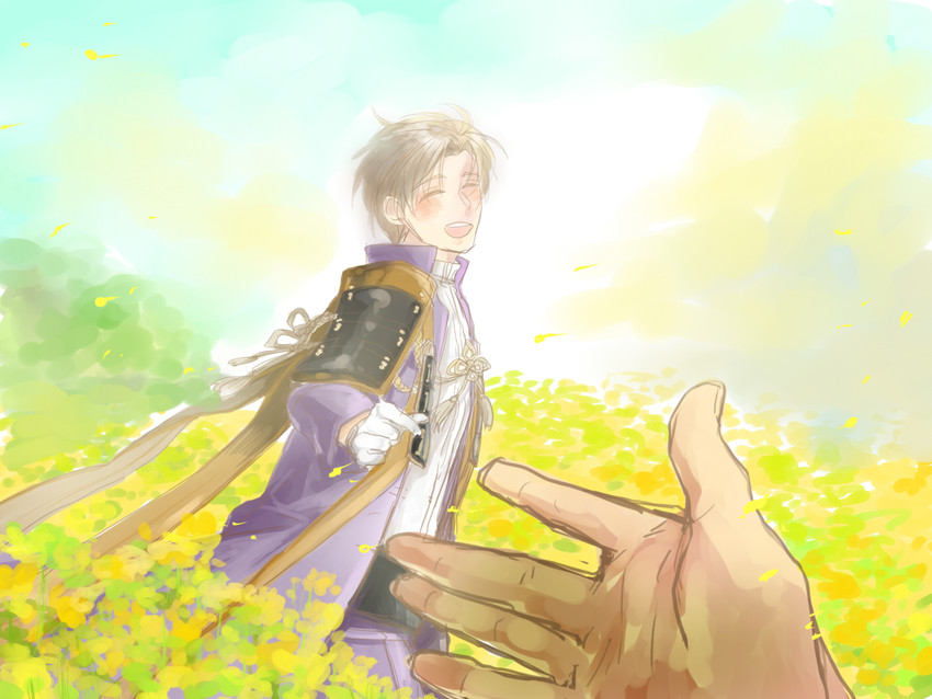 saniwa and heshikiri hasebe (touken ranbu) drawn by afo_(pr)