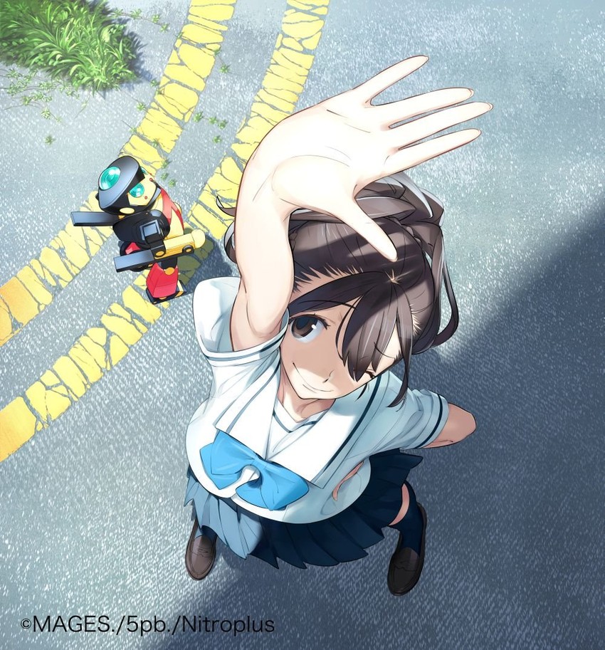 senomiya akiho and tanegashimachine-3 (robotics;notes) drawn by fukuda_tomonori
