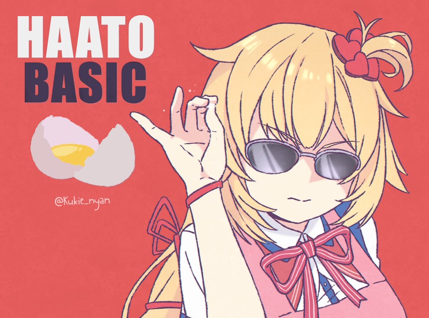 akai haato (hololive and 1 more) drawn by kukie-nyan
