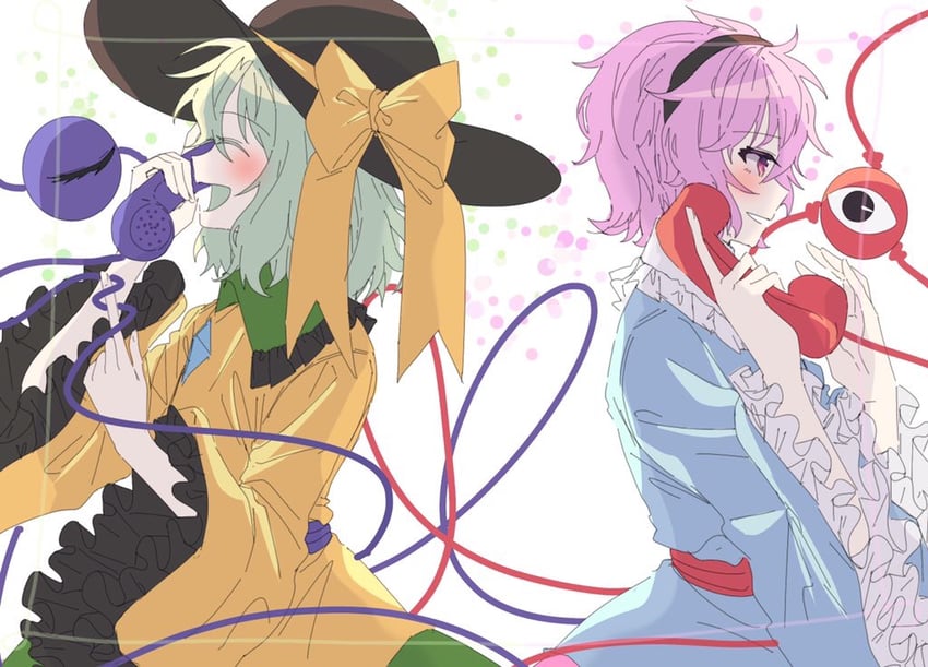 komeiji koishi and komeiji satori (touhou) drawn by hayashida_chiyo