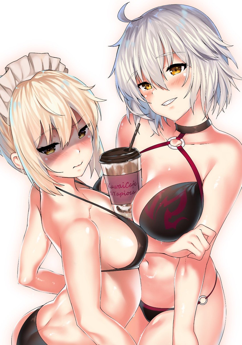 artoria pendragon, jeanne d'arc alter, and saber alter (fate and 1 more) drawn by kawai_(purplrpouni)