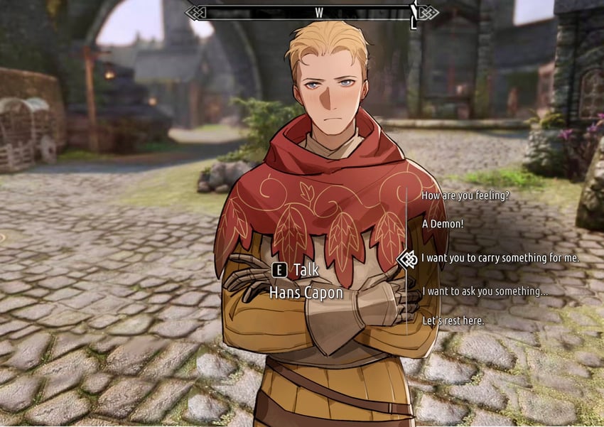 hans capon (the elder scrolls and 3 more) drawn by tworain_w