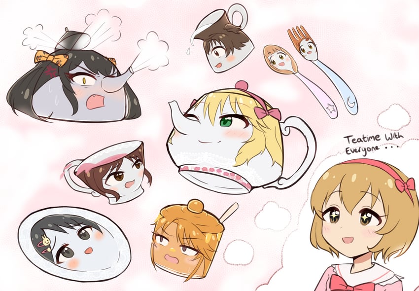 tachibana arisu, sakurai momoka, akagi miria, sasaki chie, yuuki haru, and 4 more (idolmaster and 2 more) drawn by psycho_orb