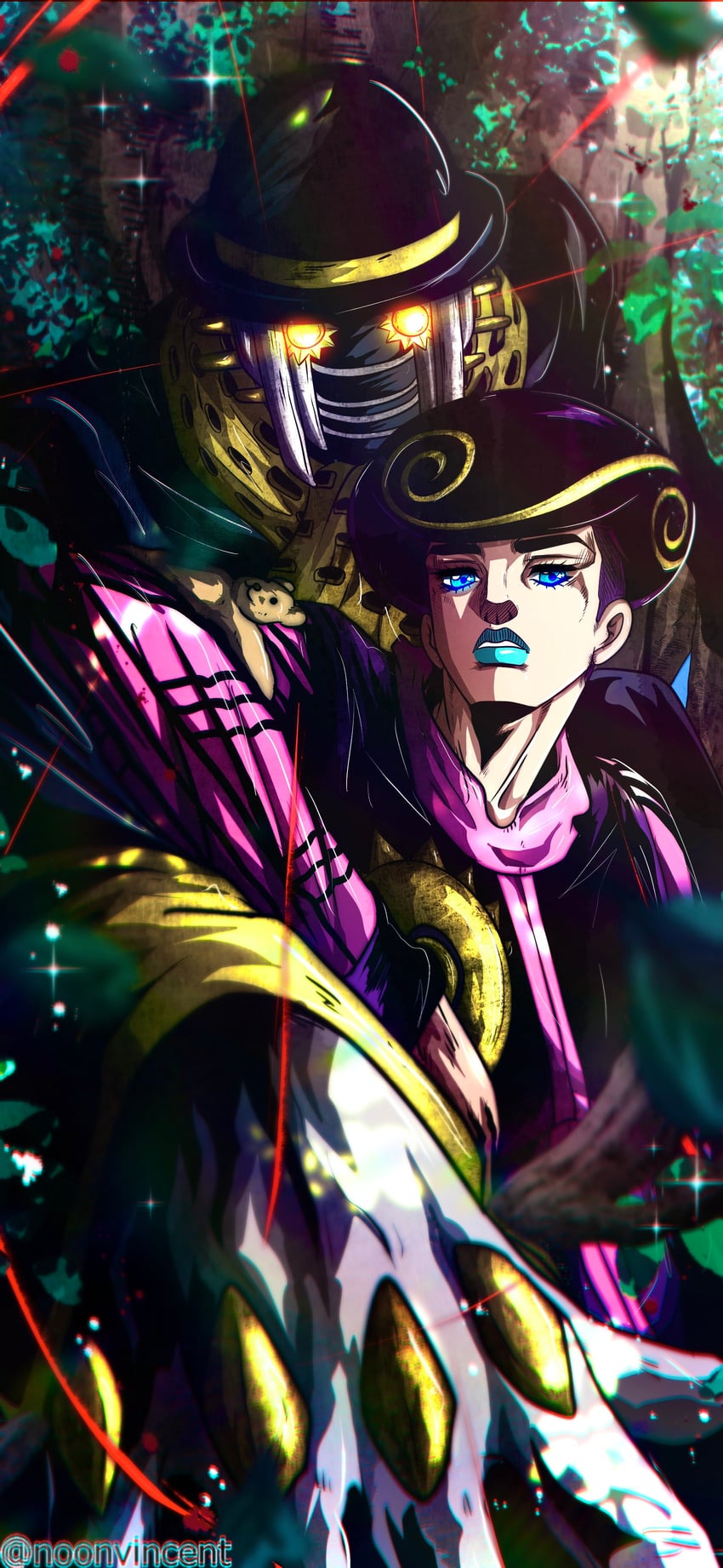 tooru and wonder of u (jojo no kimyou na bouken and 1 more) drawn by noonvincent