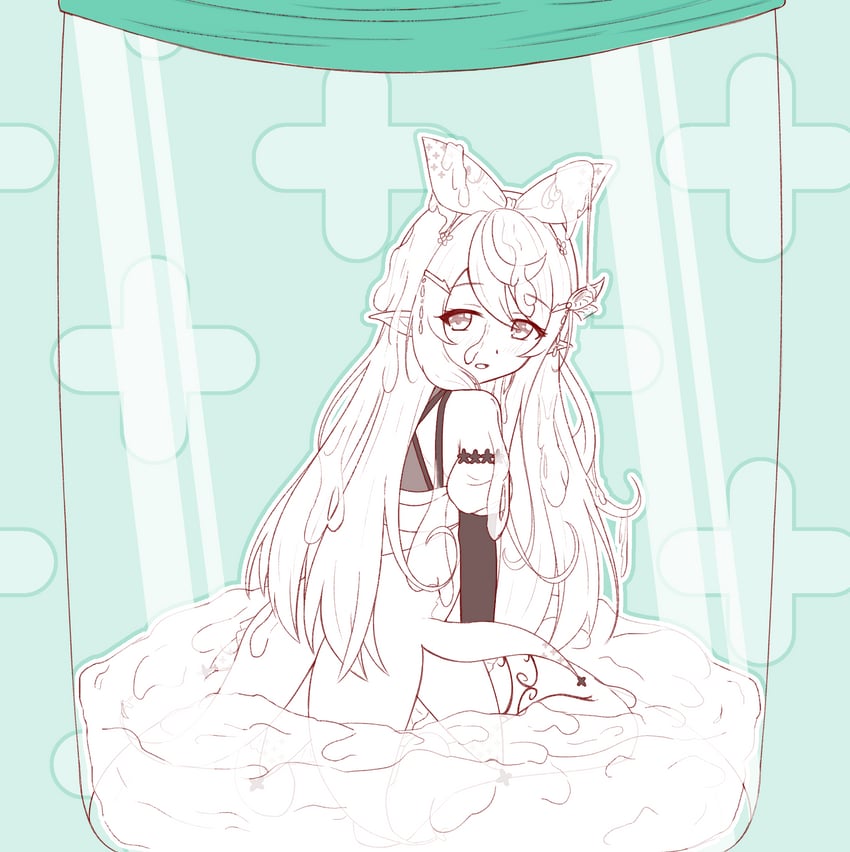 pomu rainpuff (nijisanji and 1 more) drawn by kisaragi_1go