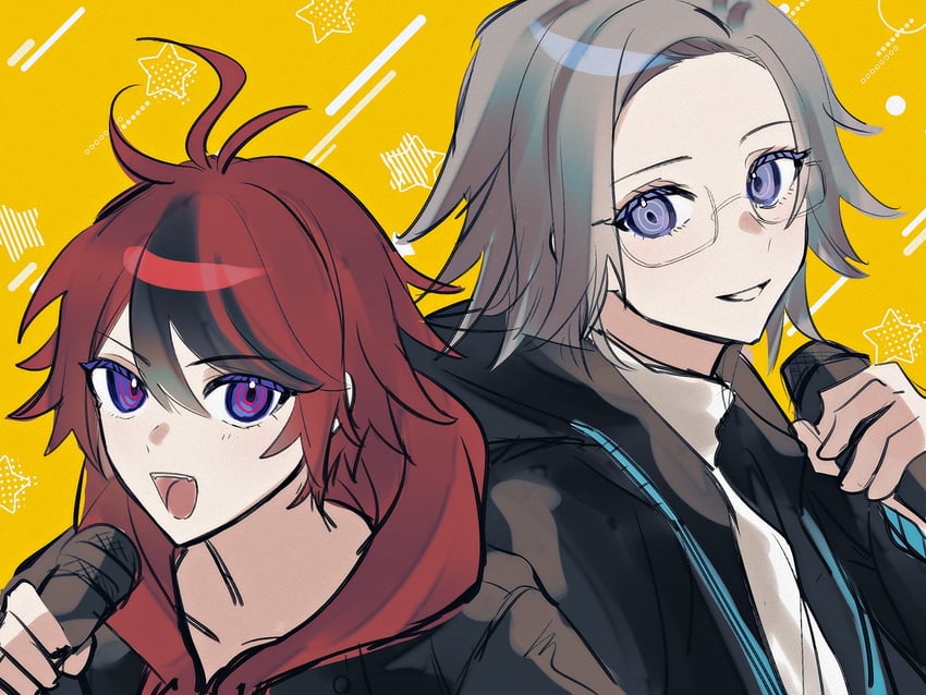 aotsuki eito and sumino takumi (the hundred line -last defense academy- and 1 more) drawn by manill0400