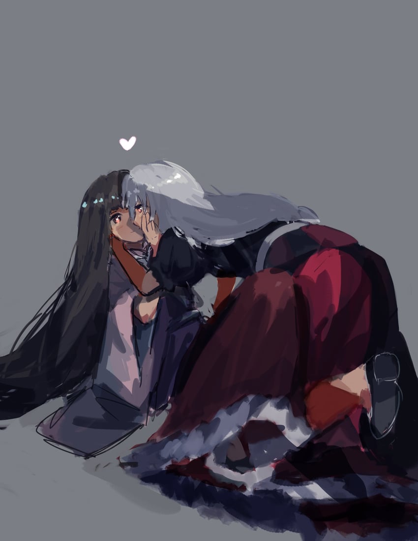 houraisan kaguya and yagokoro eirin (touhou) drawn by commeowdore