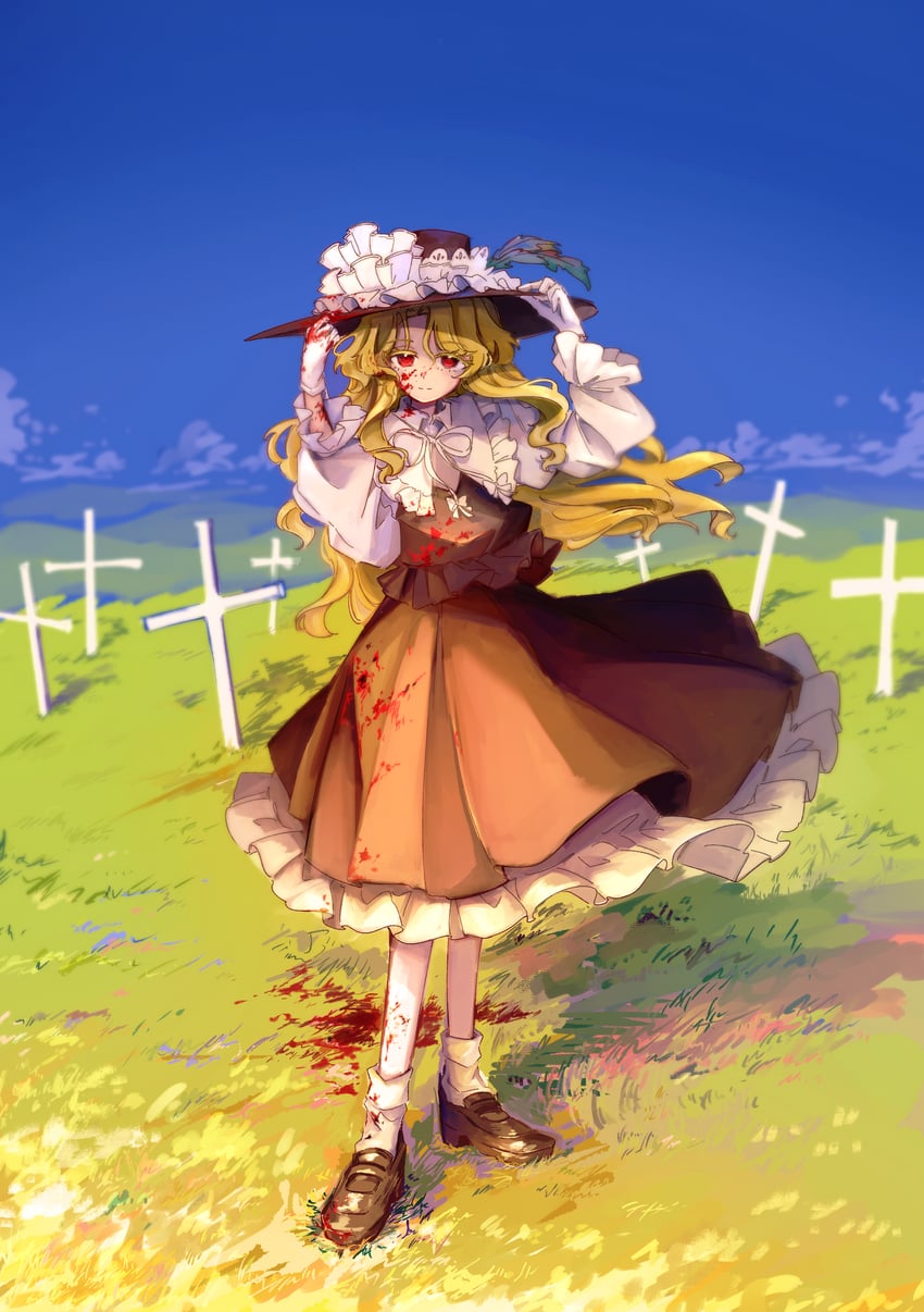 jacket girl (touhou and 1 more) drawn by uzumibi