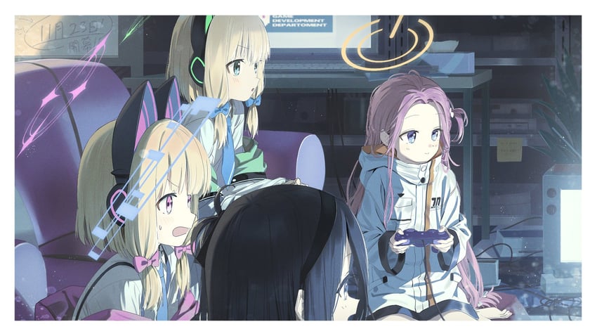 aris, momoi, midori, and yuzu (blue archive) drawn by wasabi60