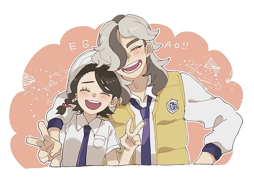 juliana and arven (pokemon and 1 more) drawn by shinotsuki6