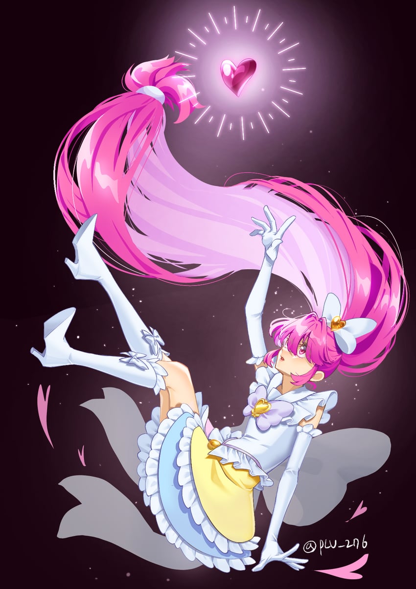 aino megumi and cure lovely (precure and 1 more) drawn by plv_276