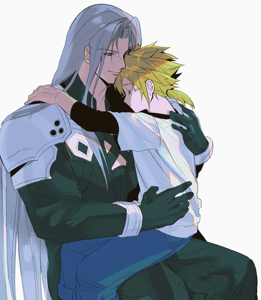 cloud strife and sephiroth (final fantasy and 2 more) drawn by lzunxit
