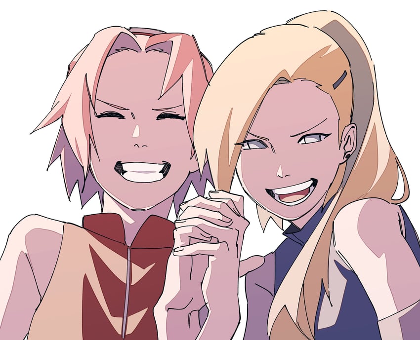 haruno sakura and yamanaka ino (naruto and 1 more) drawn by pnpk_1013
